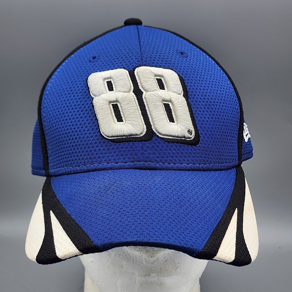 Dale Earnhardt Jr. #88 NASCAR Blue White Signed Cap Hat New Era Medium Large